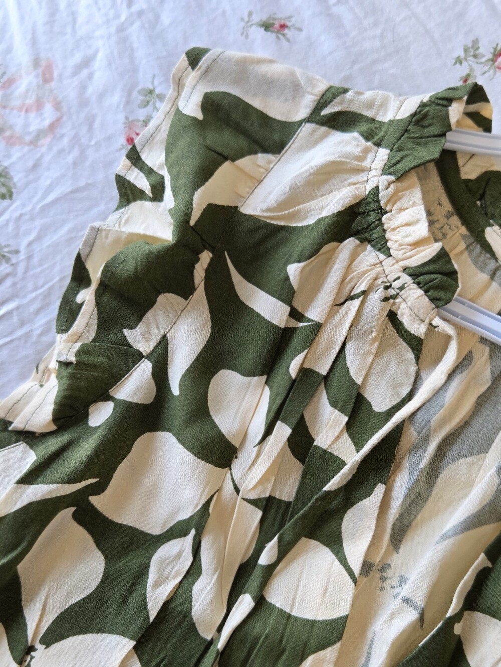 NEW ​Patrons of Peace Floral V Neck Corset Style Ruffle Maxi Dress Sz S 🌿 - Picture 2 of 16